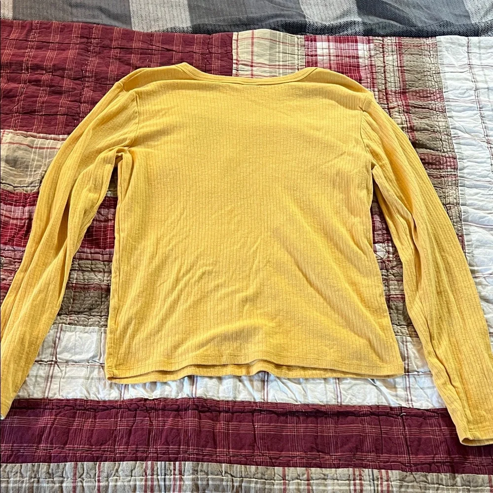 Wild Fable Yellow Ribbed Top - Picture 4 of 4